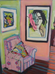 Corner Study with Warhol Print by Jackie Fewtrell Gobert