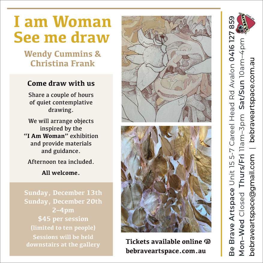 I am woman See me draw - drawing workshop invitation